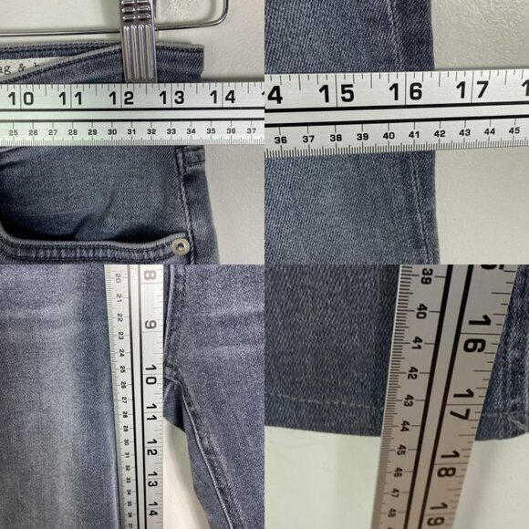 RAG & Bone Nina High Waist Ankle Skinny Jeans Grey Universe Size 25 Crop Denim - Picture 11 of 14